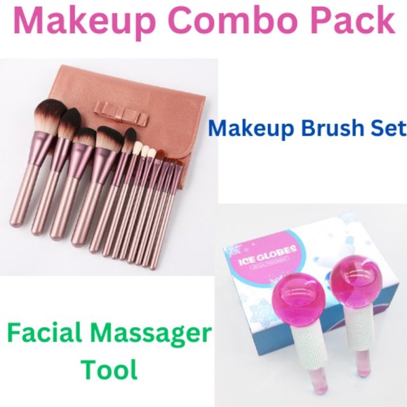 Make up Brush Set and Cooling Balls Combo Pack - Picture 1 of 7